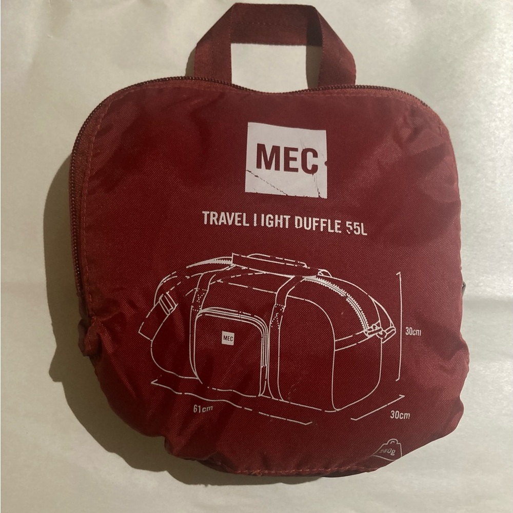 MEC packable Travel Light duffel 55L